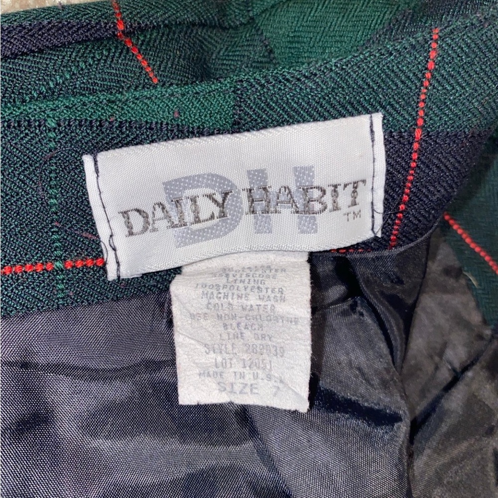 Vintage Daily Habit‎ Plaid Skirt Size 7 - Picture 3 of 8